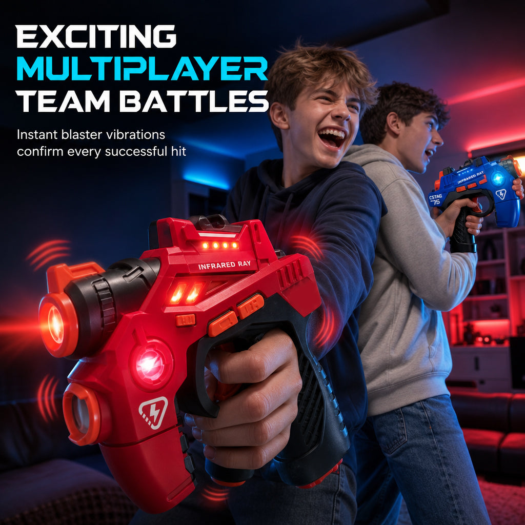Black Friday Bestsellers 2026 🖤Kids Infrared Laser Battle Toy Gun Set with 2 Mini Pistols and 1 Projector featuring Sound and Light