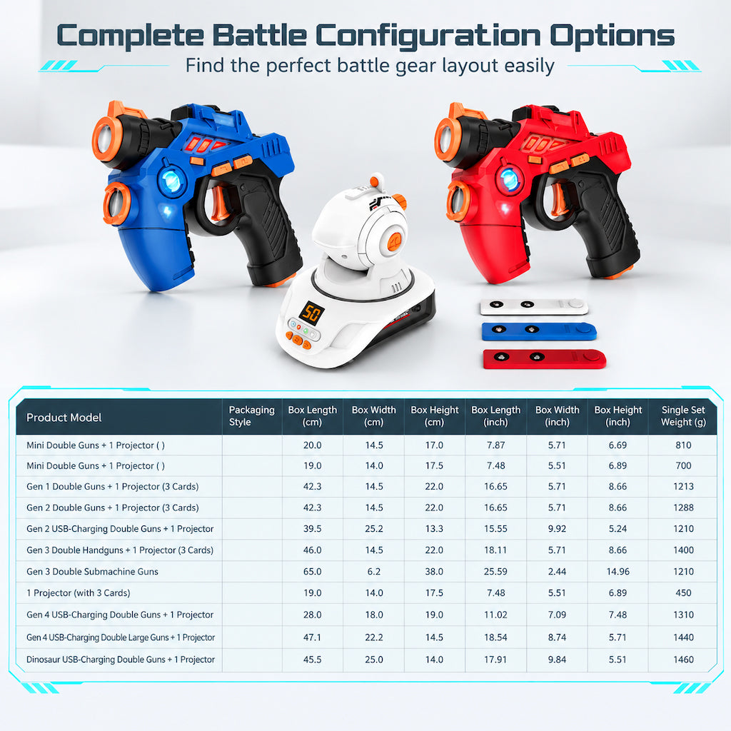 Black Friday Bestsellers 2026 🖤Kids Infrared Laser Battle Toy Gun Set with 2 Mini Pistols and 1 Projector featuring Sound and Light