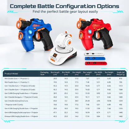 Black Friday Bestsellers 2026 🖤Kids Infrared Laser Battle Toy Gun Set with 2 Mini Pistols and 1 Projector featuring Sound and Light
